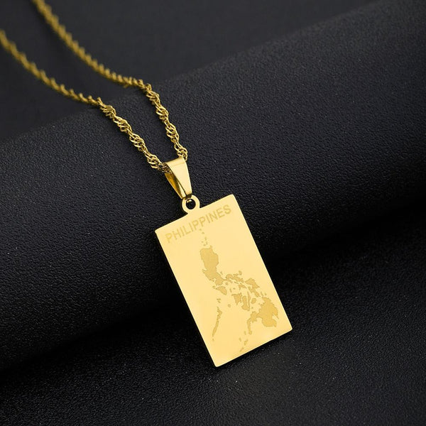 Philippines Map Necklace