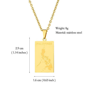 Philippines Map Necklace