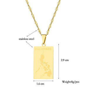 Philippines Map Necklace