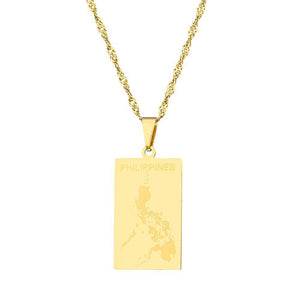 Philippines Map Necklace