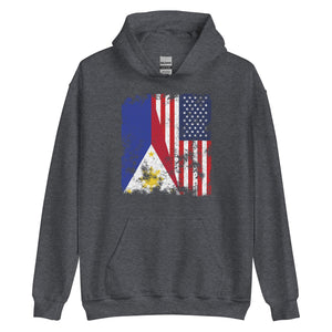 Philippines USA Flag - Half American Hoodie