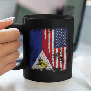 Philippines USA Flag - Half American Mug