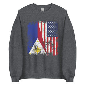 Philippines USA Flag - Half American Sweatshirt