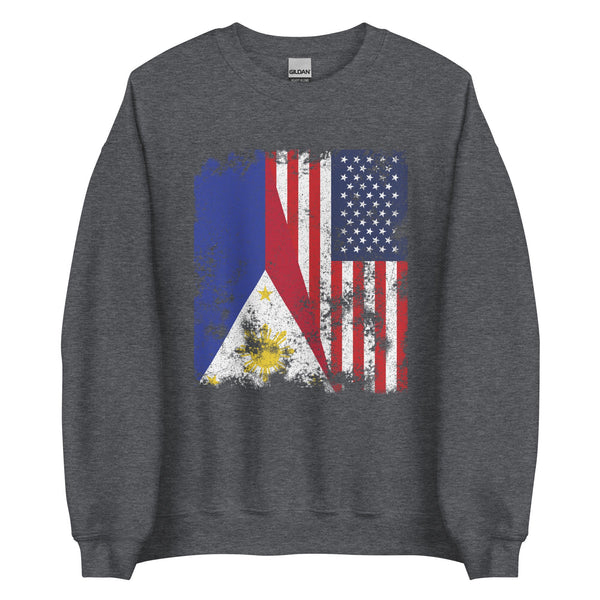 Philippines USA Flag - Half American Sweatshirt