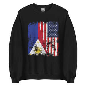 Philippines USA Flag - Half American Sweatshirt