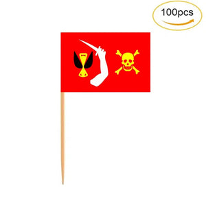 Pirate Flag Toothpicks - Cupcake Toppers (100Pcs)