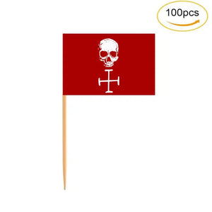 Pirate Flag Toothpicks - Cupcake Toppers (100Pcs)