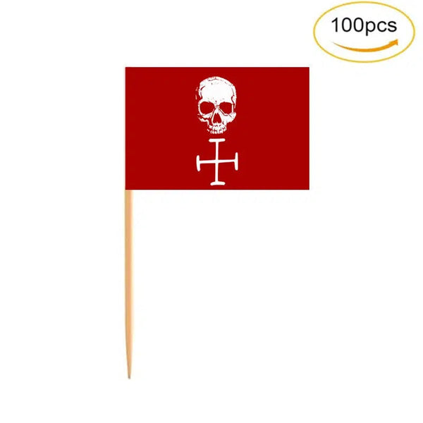 Pirate Flag Toothpicks - Cupcake Toppers (100Pcs)