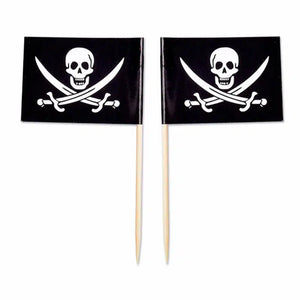 Pirate Flag Toothpicks - Cupcake Toppers (100Pcs)