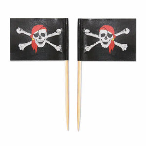 Pirate Flag Toothpicks - Cupcake Toppers (100Pcs)