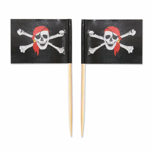 Pirate Flag Toothpicks - Cupcake Toppers (100Pcs)