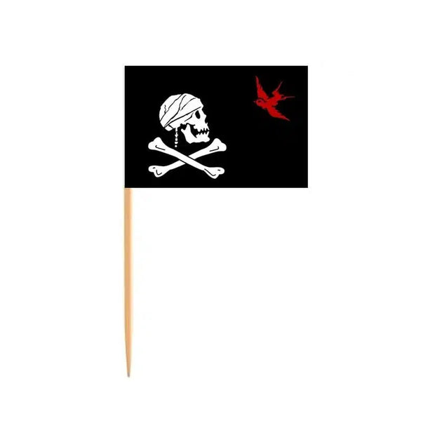 Pirate Flag Toothpicks - Cupcake Toppers (100Pcs)