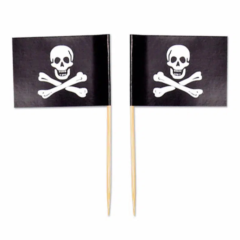 Pirate Flag Toothpicks - Cupcake Toppers (100Pcs)