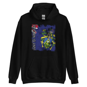 Pitcairn Islands Flag - Distressed Flag Hoodie