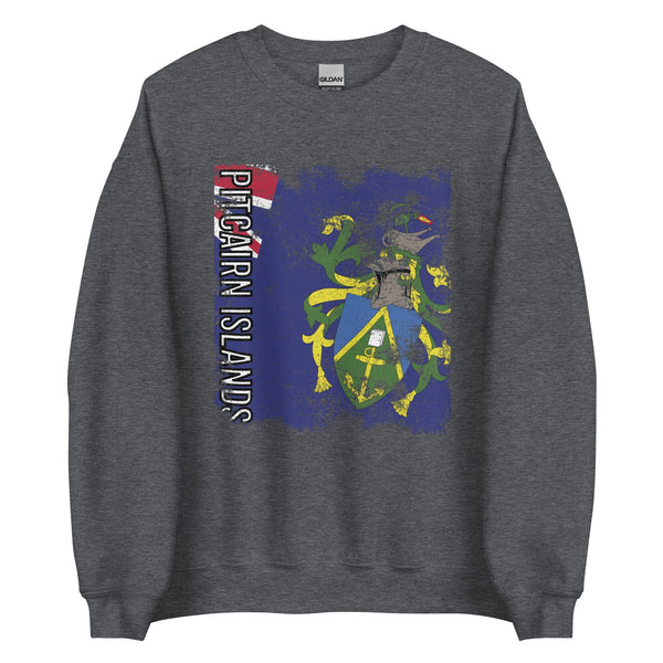 Pitcairn Islands Flag - Distressed Flag Sweatshirt