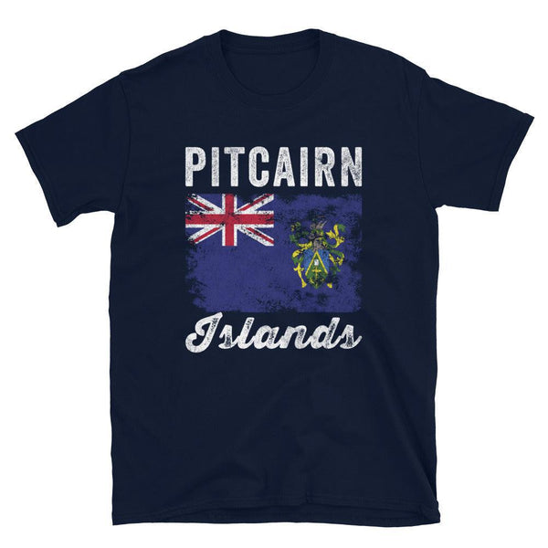 Pitcairn Islands Flag Distressed T-Shirt