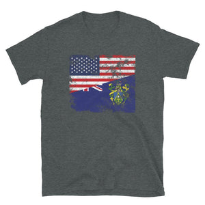 Pitcairn Islands USA Flag T-Shirt