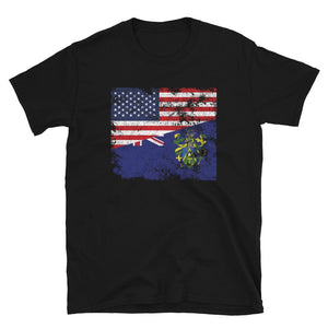 Pitcairn Islands USA Flag T-Shirt