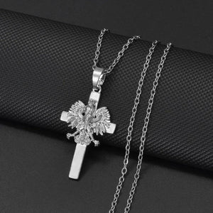 Poland Eagle Cross With Heart Pendant Necklace Collection