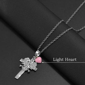 Poland Eagle Cross With Heart Pendant Necklace Collection