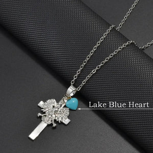 Poland Eagle Cross With Heart Pendant Necklace Collection