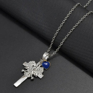 Poland Eagle Cross With Heart Pendant Necklace Collection