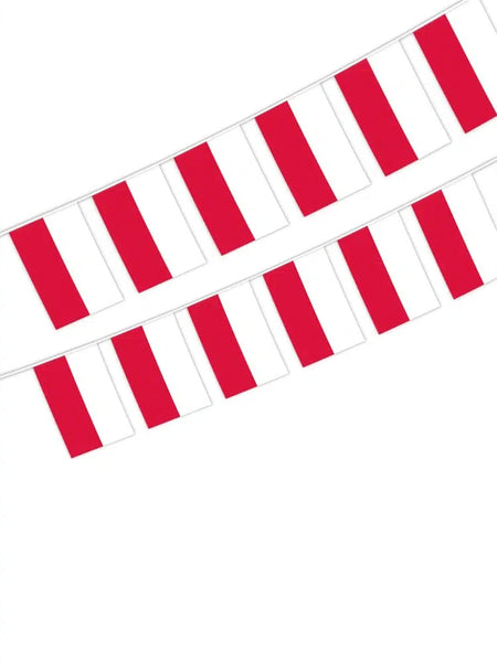 Poland Flag Bunting Banner - 20Pcs