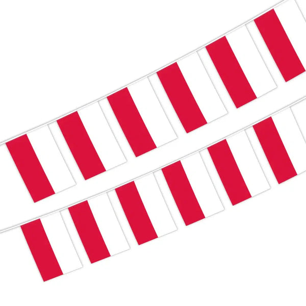 Poland Flag Bunting Banner - 20Pcs