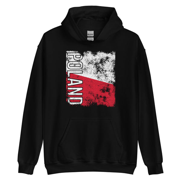 Poland Flag - Distressed Flag Hoodie