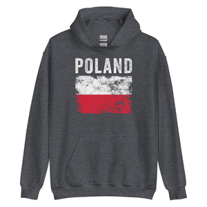 Poland Flag Distressed - Polish Flag Hoodie