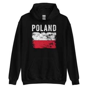 Poland Flag Distressed - Polish Flag Hoodie