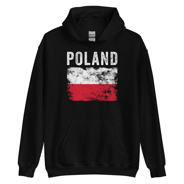 Poland Flag Distressed - Polish Flag Hoodie