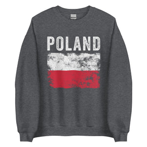 Poland Flag Distressed - Polish Flag Sweatshirt