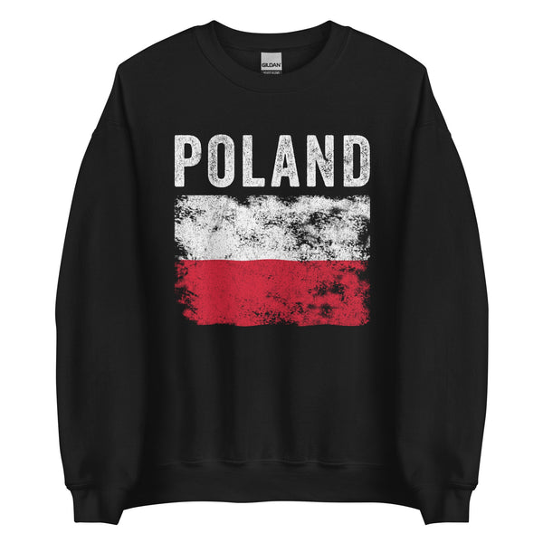 Poland Flag Distressed - Polish Flag Sweatshirt