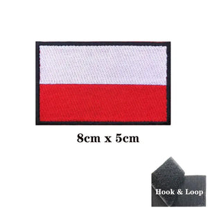 Poland Flag Patch - Iron On/Hook & Loop Patch