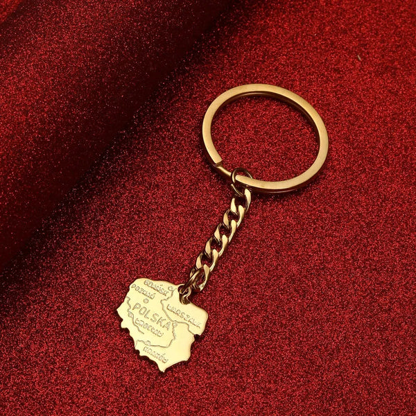 Poland Map Keychain