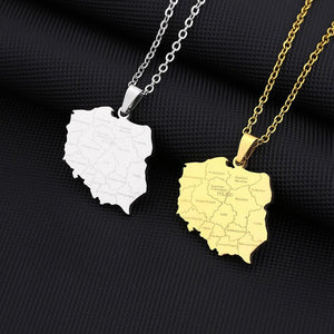 Poland Map Necklace