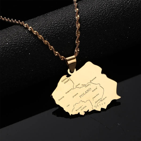 Poland Map Necklace