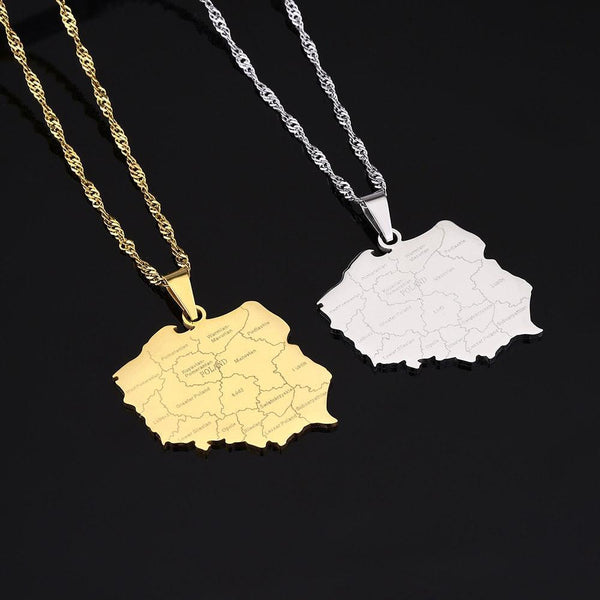 Poland Map Necklace