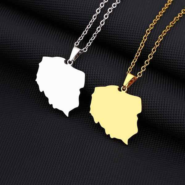 Poland Map Necklace