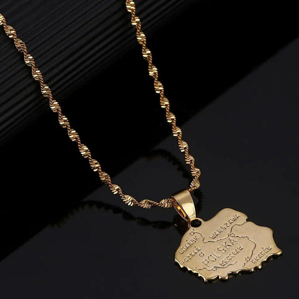 Poland Map Necklace