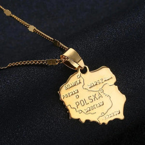 Poland Map Necklace