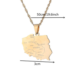 Poland Map Necklace