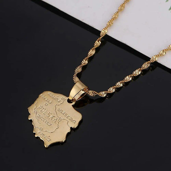 Poland Map Necklace