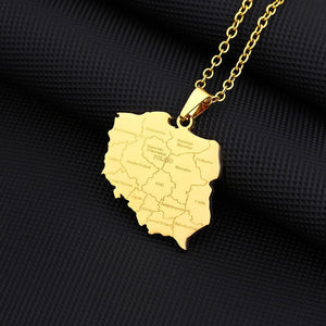 Poland Map Necklace