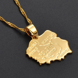 Poland Map Necklace