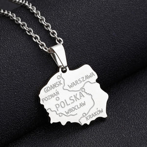 Poland Map Necklace