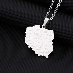 Poland Map Necklace