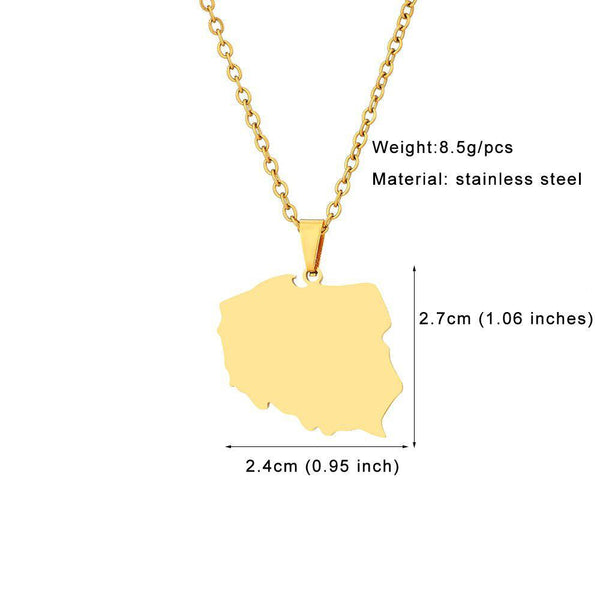 Poland Map Necklace