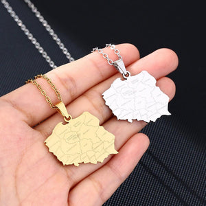 Poland Map Necklace